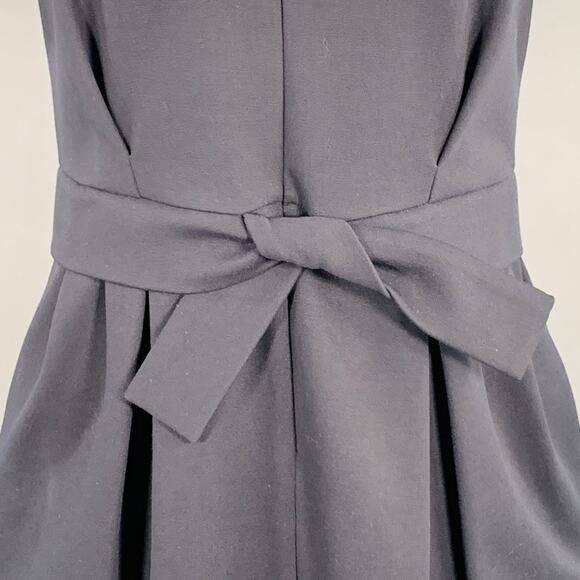 ARMANI COLLEZIONI Size 4 Navy Viscose Blend Pleated Zip Up Dress - Picture 2 of 8